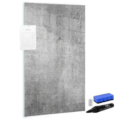 Magnettafel beschreibbar in Heller Beton Optik