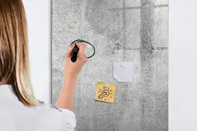 Magnettafel beschreibbar in Heller Beton Optik