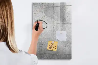 Magnettafel beschreibbar in Heller Beton Optik