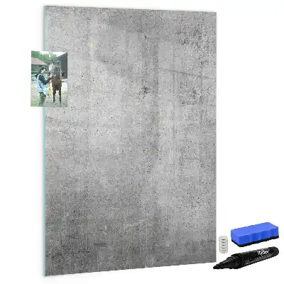 Magnettafel beschreibbar in Heller Beton Optik