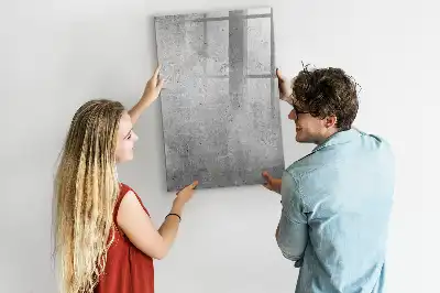 Magnettafel beschreibbar in Heller Beton Optik