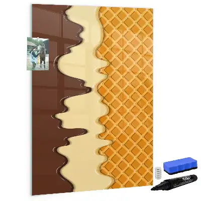 Magnettafel beschreibbar Eis mit Soße