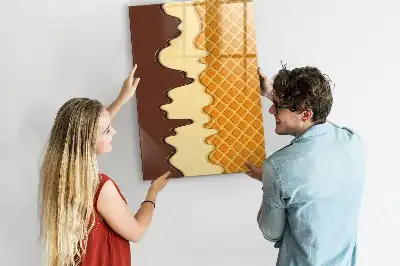 Magnettafel beschreibbar Eis mit Soße