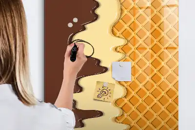 Magnettafel beschreibbar Eis mit Soße