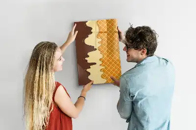 Magnettafel beschreibbar Eis mit Soße