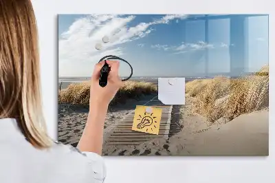 Schreib-Magnettafel mit Motiv Blick auf den Strand