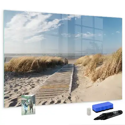 Schreib-Magnettafel mit Motiv Blick auf den Strand