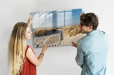 Schreib-Magnettafel mit Motiv Blick auf den Strand