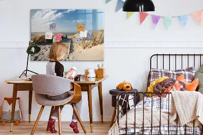 Schreib-Magnettafel mit Motiv Blick auf den Strand