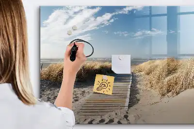 Schreib-Magnettafel mit Motiv Blick auf den Strand