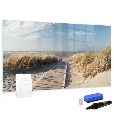 Schreib-Magnettafel mit Motiv Blick auf den Strand