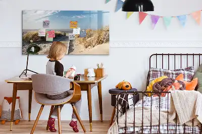 Schreib-Magnettafel mit Motiv Blick auf den Strand