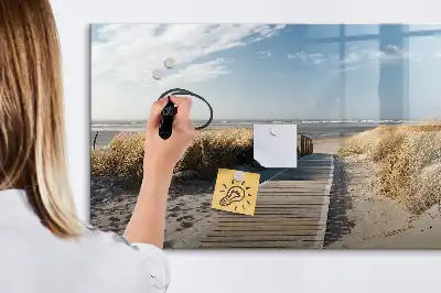 Schreib-Magnettafel mit Motiv Blick auf den Strand