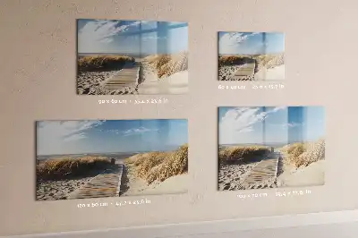 Schreib-Magnettafel mit Motiv Blick auf den Strand