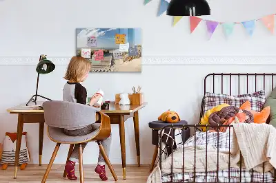 Schreib-Magnettafel mit Motiv Blick auf den Strand
