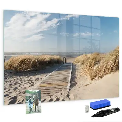 Schreib-Magnettafel mit Motiv Blick auf den Strand