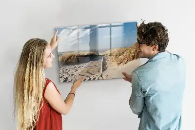 Schreib-Magnettafel mit Motiv Blick auf den Strand