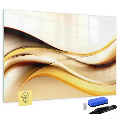 Schreib-Magnettafel mit Wellen-Abstraktion