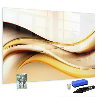 Schreib-Magnettafel mit Wellen-Abstraktion