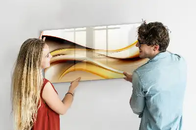 Schreib-Magnettafel mit Wellen-Abstraktion