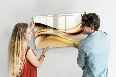 Schreib-Magnettafel mit Wellen-Abstraktion