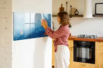 Schreib-Magnettafel mit Motiv Wasser-Abstraktion