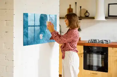 Schreib-Magnettafel im Design Meerwasser