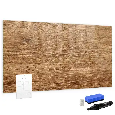Beschreibbare Magnettafel in hellem Holz