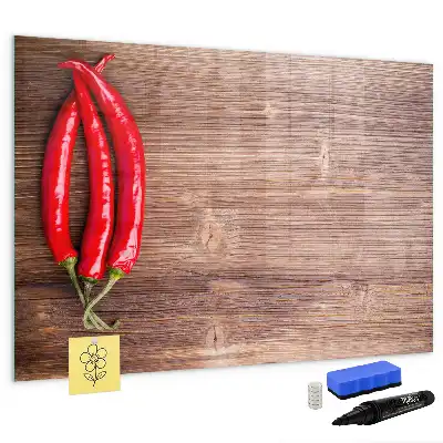 Schreib-Magnettafel mit Motiv Chilischoten