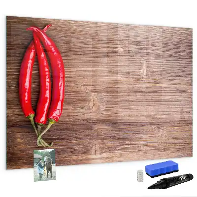 Schreib-Magnettafel mit Motiv Chilischoten