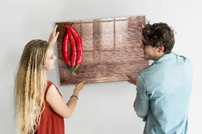 Schreib-Magnettafel mit Motiv Chilischoten