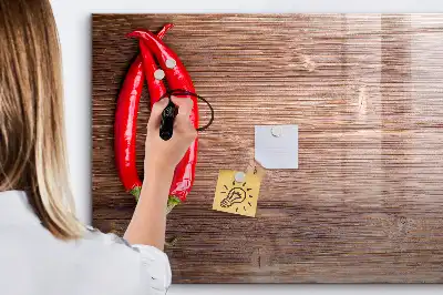 Schreib-Magnettafel mit Motiv Chilischoten