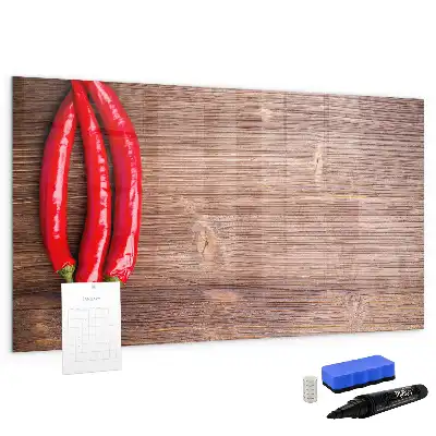 Schreib-Magnettafel mit Motiv Chilischoten