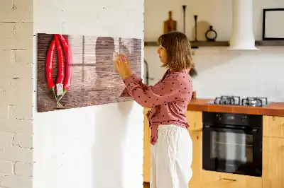 Schreib-Magnettafel mit Motiv Chilischoten