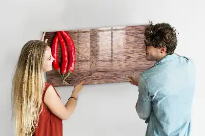 Schreib-Magnettafel mit Motiv Chilischoten