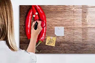 Schreib-Magnettafel mit Motiv Chilischoten