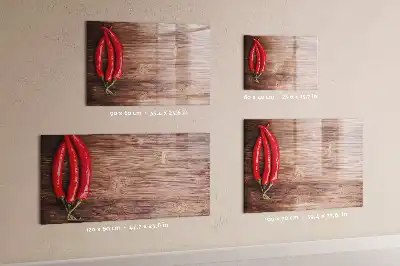 Schreib-Magnettafel mit Motiv Chilischoten