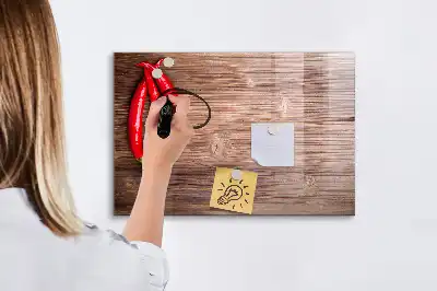 Schreib-Magnettafel mit Motiv Chilischoten