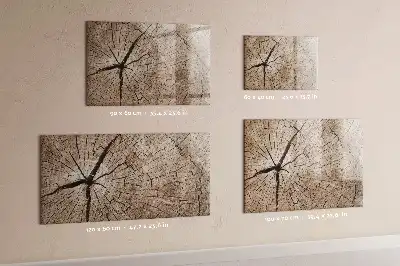 Beschreibbare Magnettafel in Optik eines alten Holzstamms