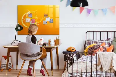 Schreib-Magnettafel in der Farbe Orange