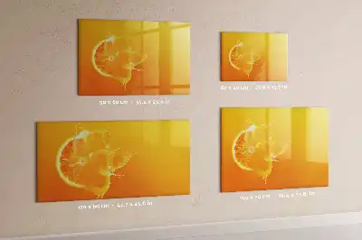 Schreib-Magnettafel in der Farbe Orange