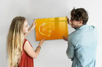 Schreib-Magnettafel in der Farbe Orange