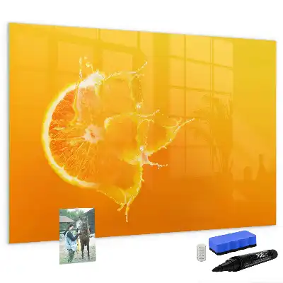 Schreib-Magnettafel in der Farbe Orange