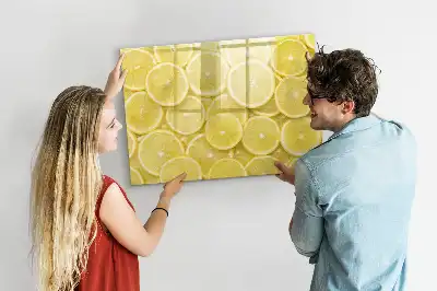 Schreib-Magnettafel in Zitronenscheiben-Optik