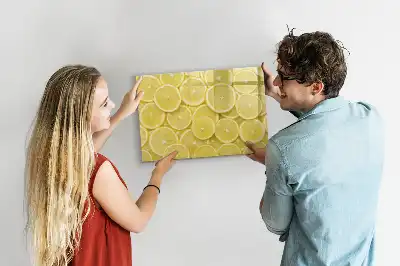 Schreib-Magnettafel in Zitronenscheiben-Optik