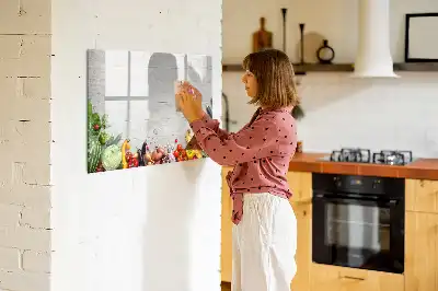 Schreib-Magnettafel Gemüse auf dem Tisch