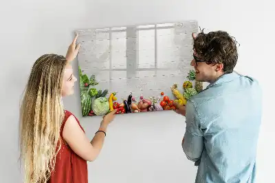 Schreib-Magnettafel Gemüse auf dem Tisch