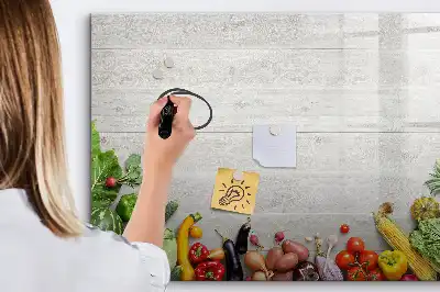 Schreib-Magnettafel Gemüse auf dem Tisch