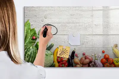 Schreib-Magnettafel Gemüse auf dem Tisch