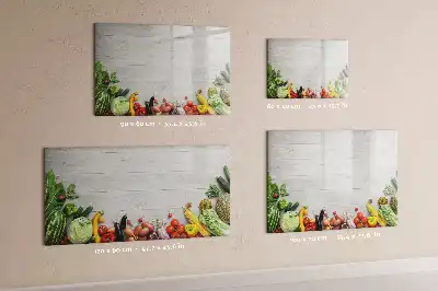 Schreib-Magnettafel Gemüse auf dem Tisch